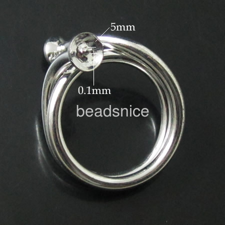 Brass Finger Ring Fiding,Nickel-Free,Lead-Safe,